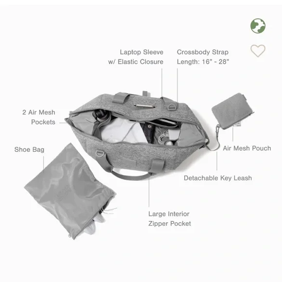 Dagne Dover Large Neoprene Carryall Duffle Bag sh Blue - Picture 9 of 11